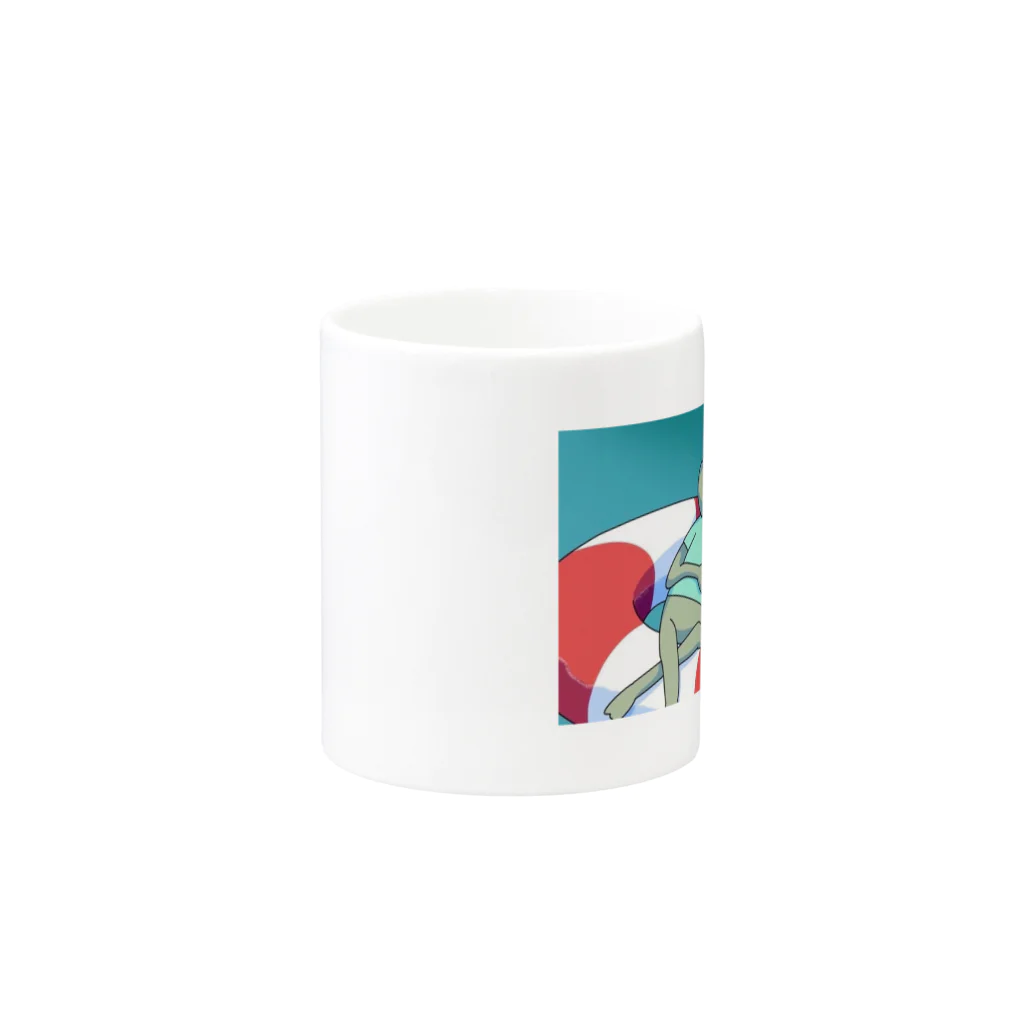 Miyu_Yamazakiのうきわクリクリくん Mug :other side of the handle