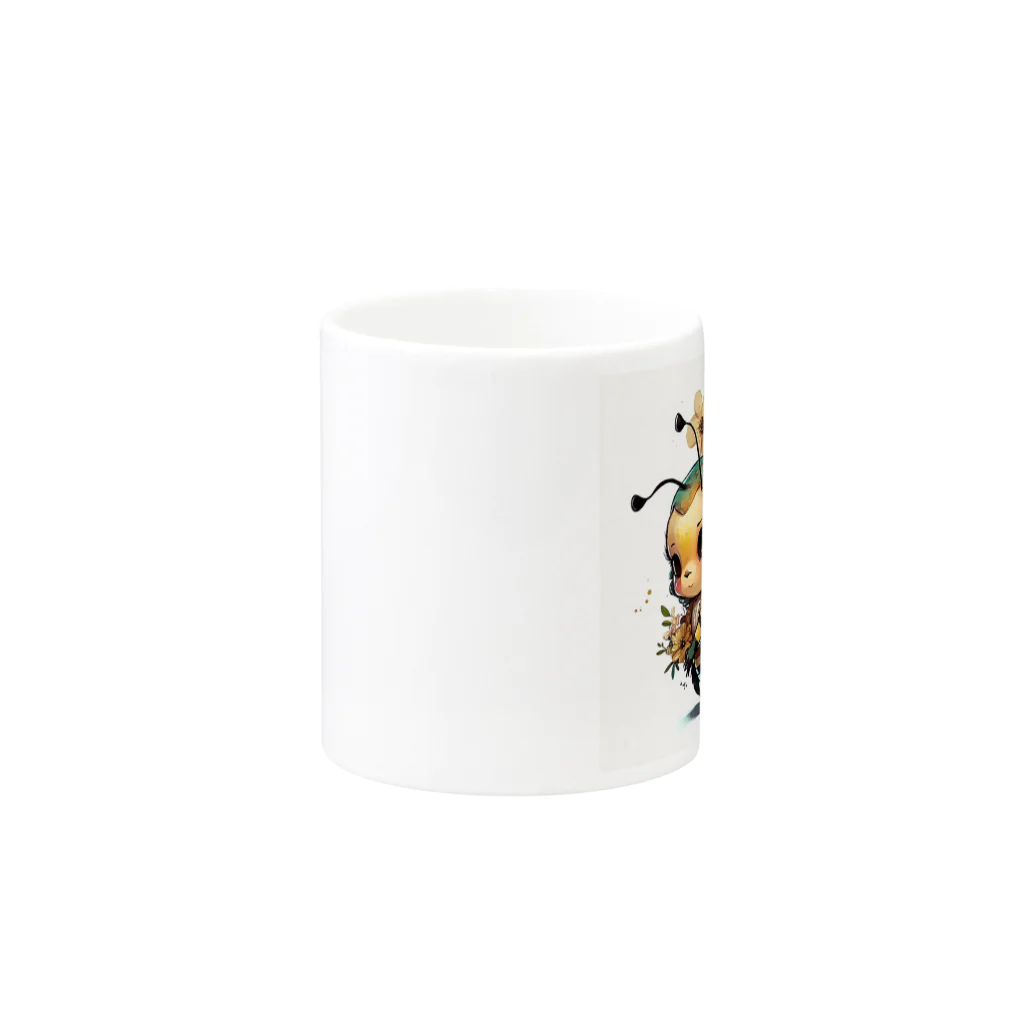 mumusの蜂のイラストグッズ Mug :other side of the handle