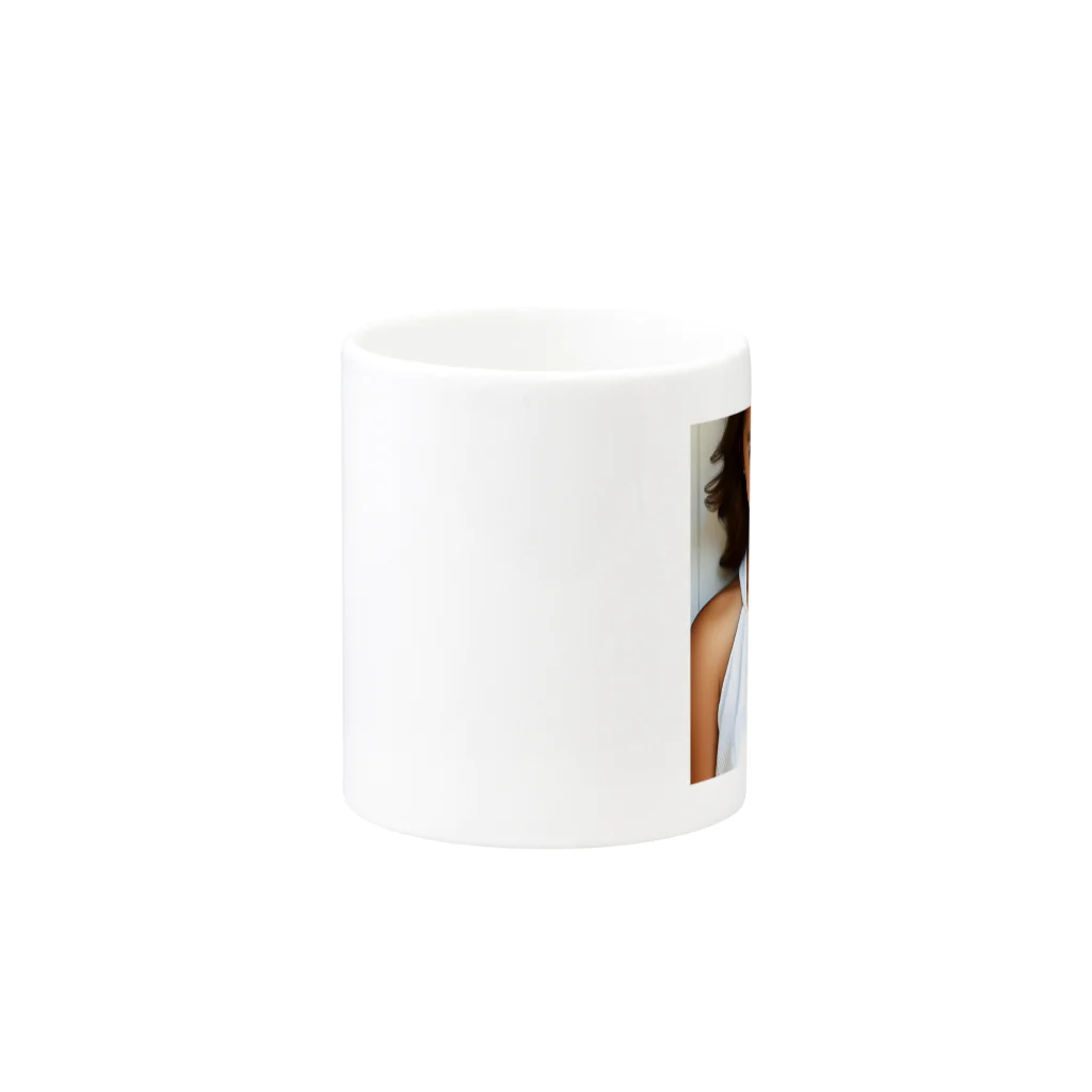 みやこのオリジナルショップの褐色肌のAI美少女のオリジナルグッズ Mug :other side of the handle