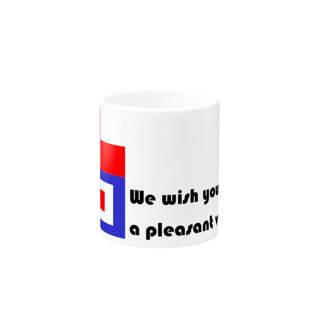 Store A-Marine’ｓのUW (We wish you a pleasant voyage)  - BLACK Mug :other side of the handle