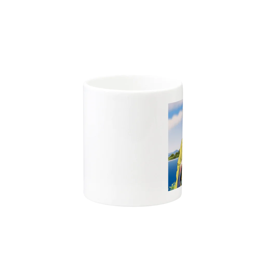 the blue seasonの美希（Miki） Mug :other side of the handle