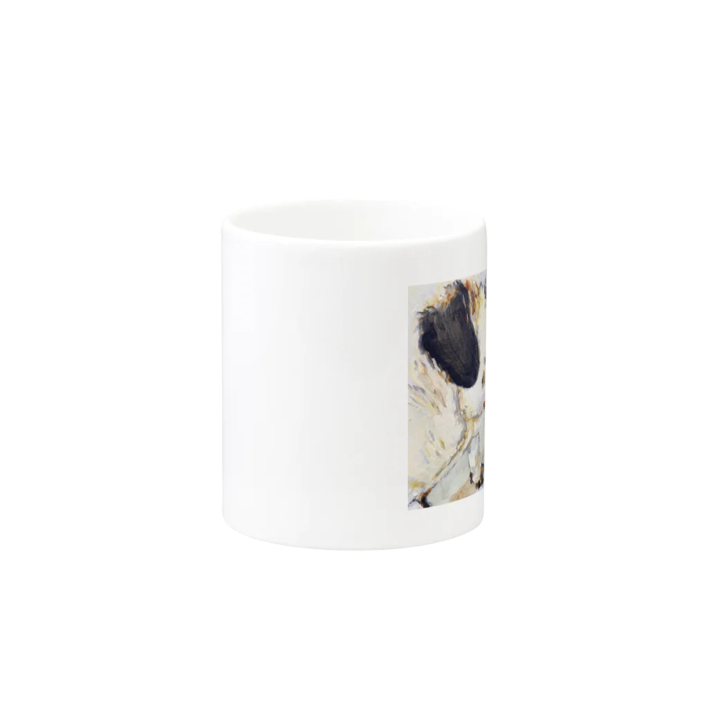 chiaki satoのパグのよこがお Mug :other side of the handle