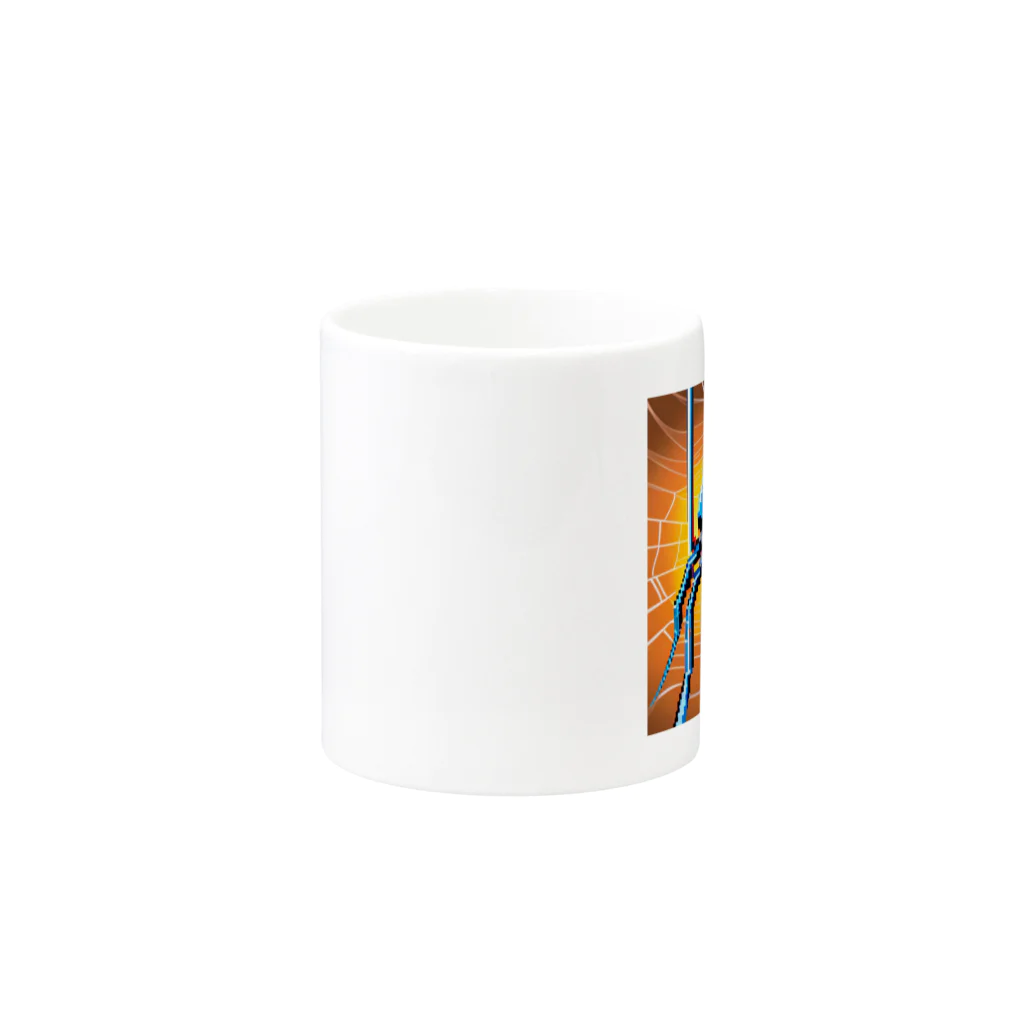 yorozuya4628のドット絵　クモ　スパイダー　ピクセル画像 Mug :other side of the handle