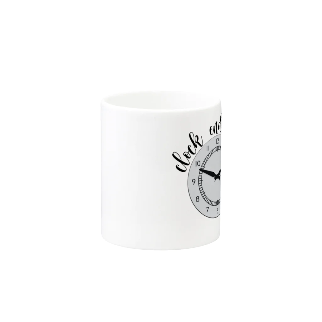 Northern light storeのClock End Tシャツ Mug :other side of the handle