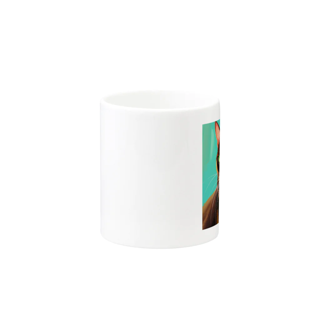 Satochuのハバナブラウン Mug :other side of the handle