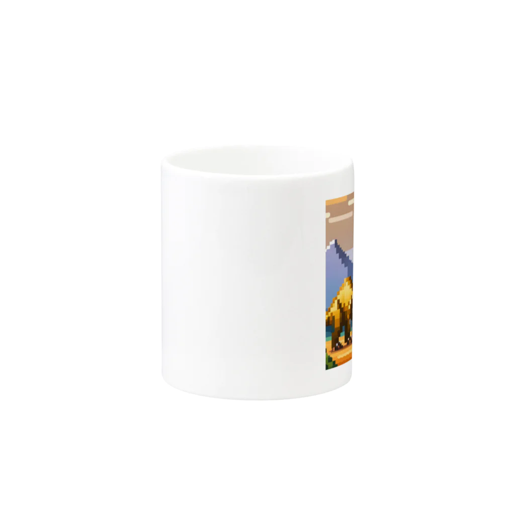 オカメインコのタロのドット絵マイアサウラ Mug :other side of the handle