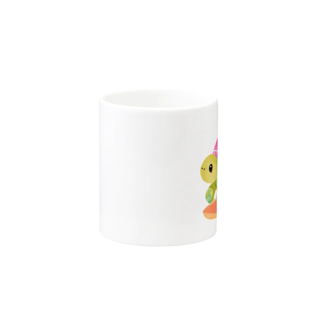 udのかわいいカメのイラストグッズ Mug :other side of the handle