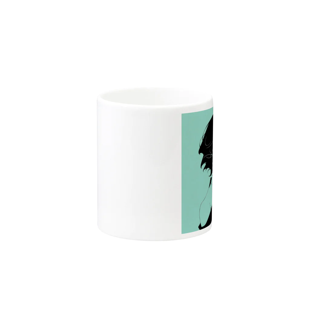 UrbanStyleOasisのスタイリッシュガール Mug :other side of the handle