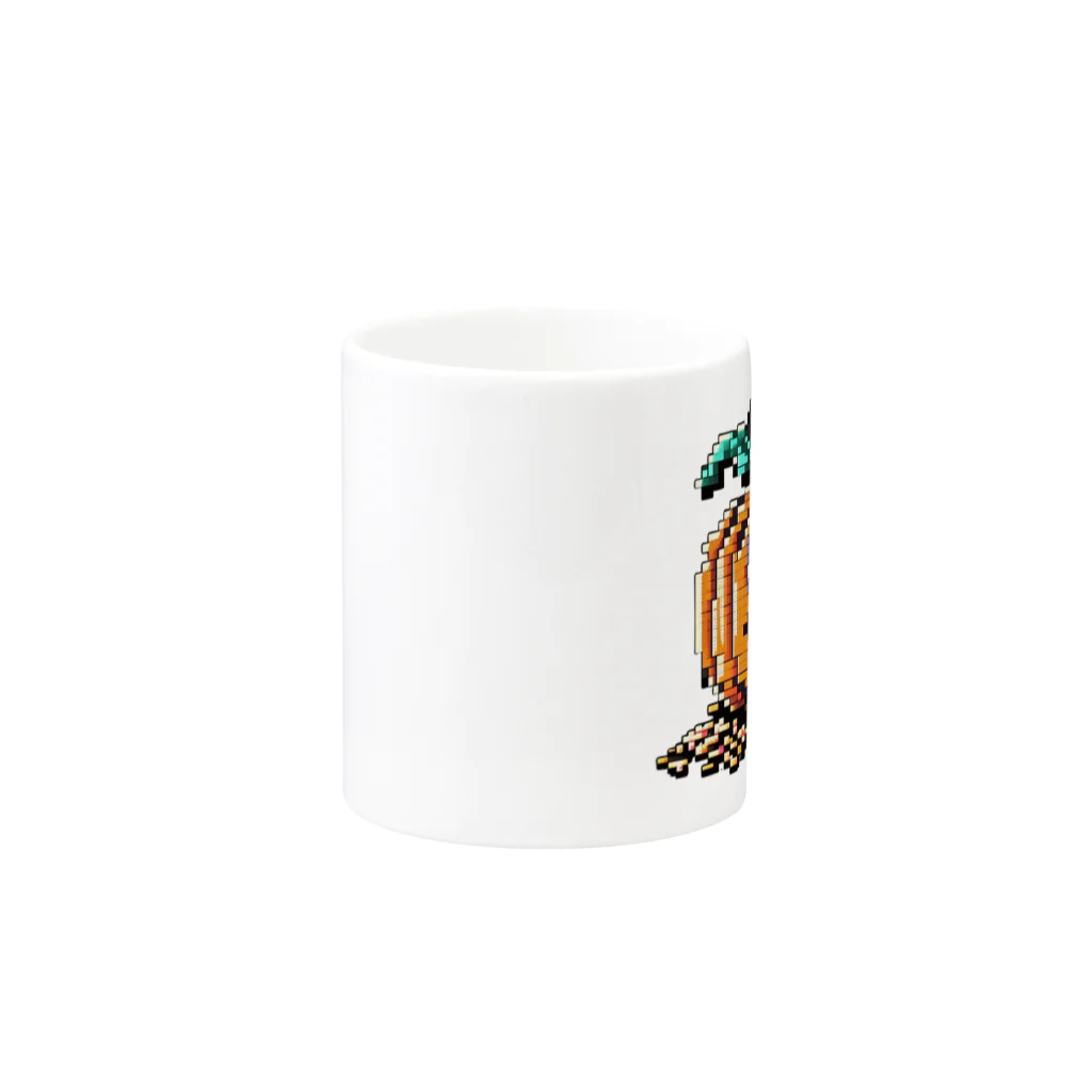 朱音琴音のドット絵のハロウィンかぼちゃのおばけ Mug :other side of the handle