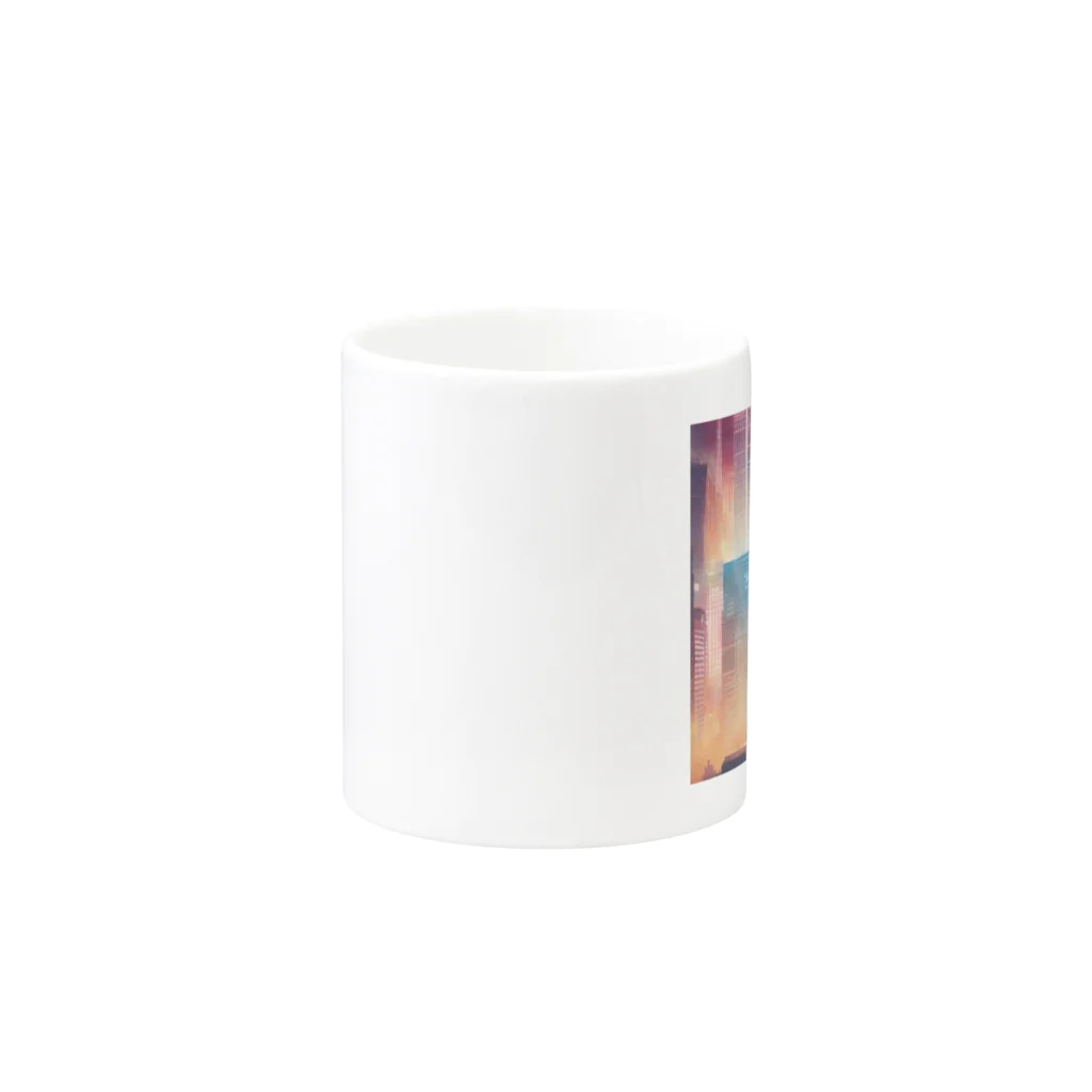  Neo Nature Threads（ネオ ネイチャー スレッズ）の時代の波紋（Ripples of the Era） Mug :other side of the handle