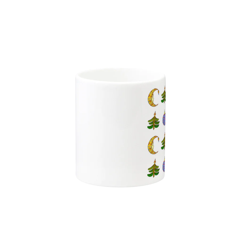 36koloursのChristmas Ornaments (36kolours) グリーン Mug :other side of the handle