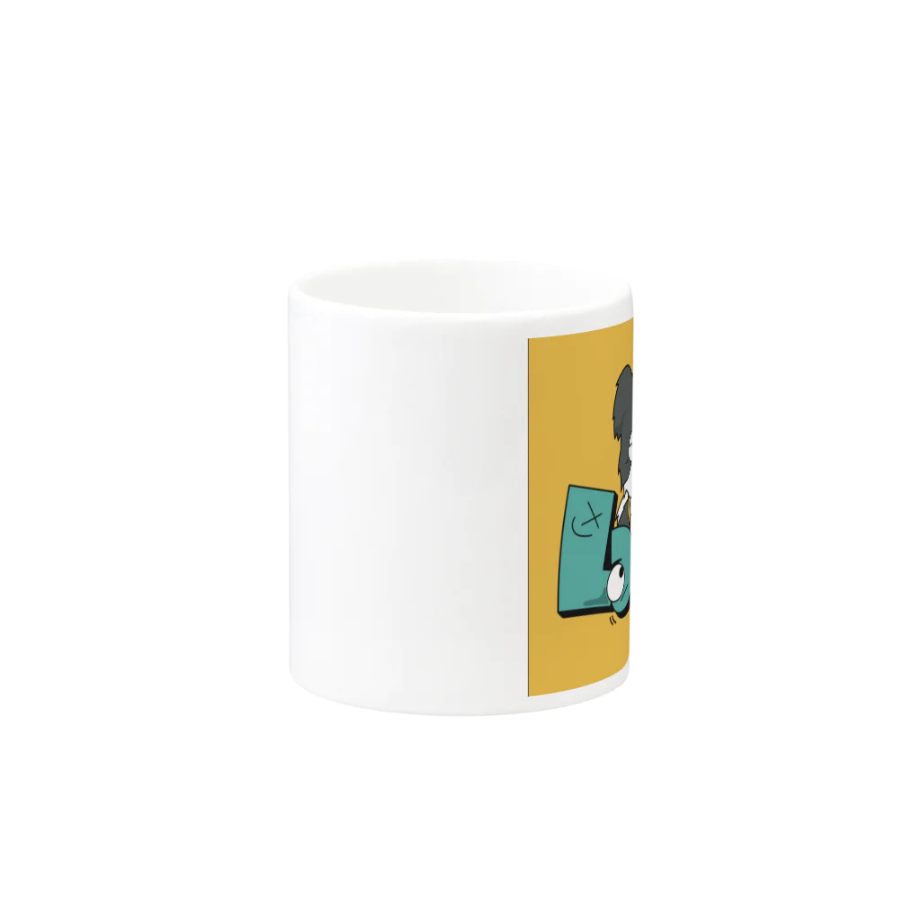 ボーダーコリーのなでしこのPOPなでしこ Mug :other side of the handle