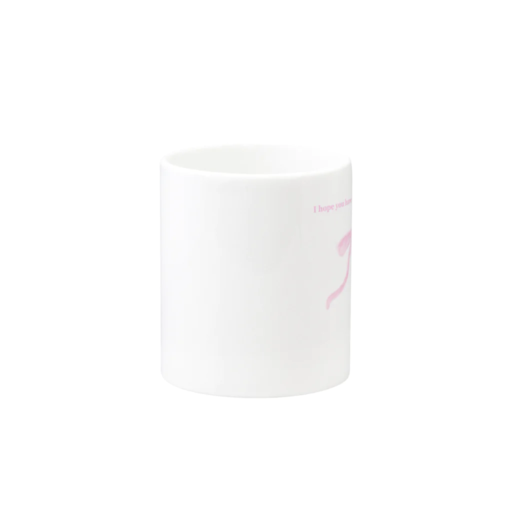 𝐀𝐣𝐢𝐥𝐥𝐨 𝐨𝐫 𝐑𝐢𝐛𝐛𝐨𝐧のpink Lace up Mug :other side of the handle