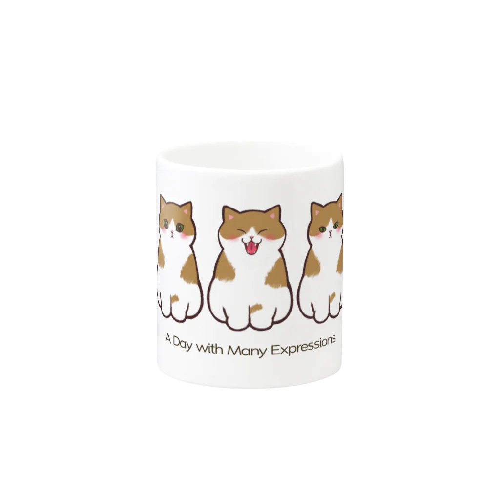 ふわにゃんshopのねこの一日 Mug :other side of the handle