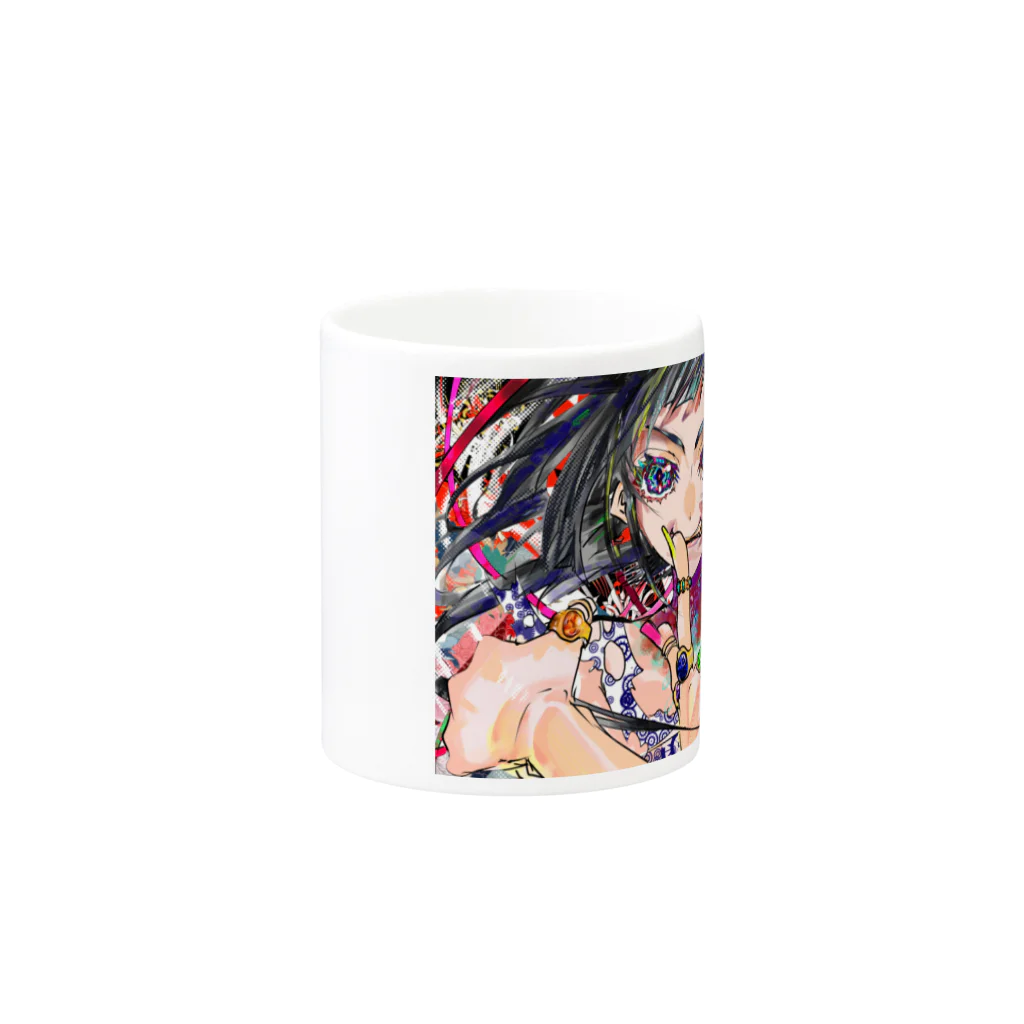 デジタルアートセンター神戸三宮の『カラフル原宿』 by 子濱直本 Mug :other side of the handle