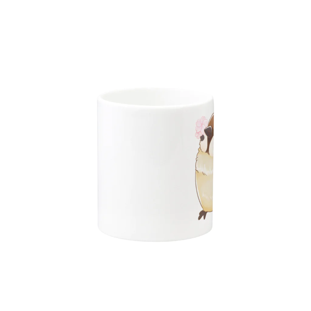 りこりすのmarumofuスズメ Mug :other side of the handle