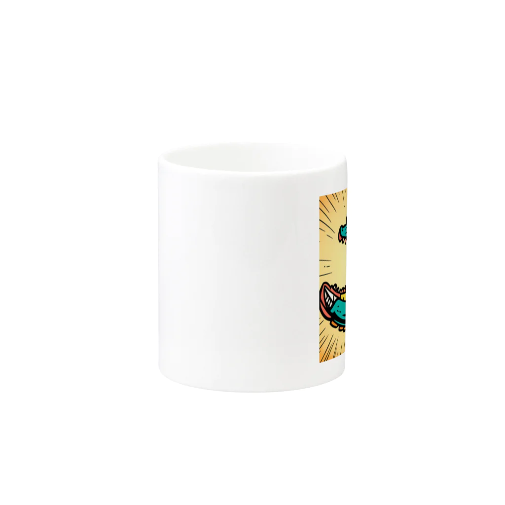 もしもショップの可愛いワニ Mug :other side of the handle