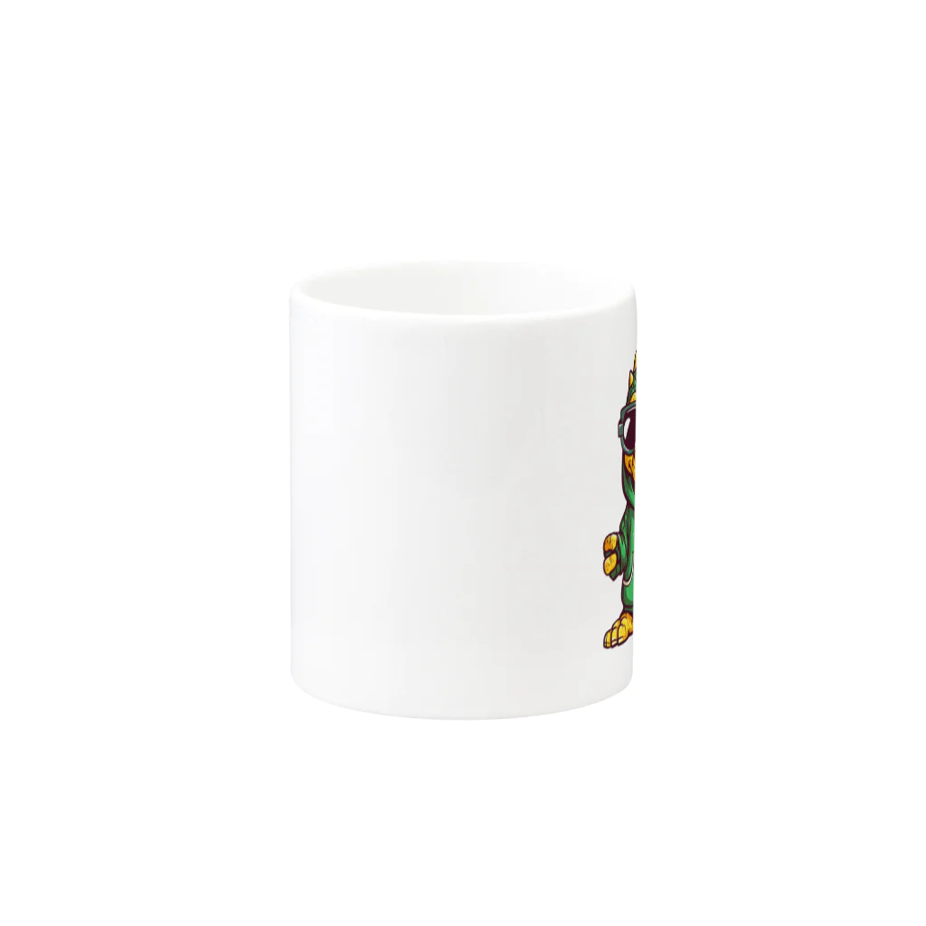 Vasetti_pressのパーカーを着たワニ Mug :other side of the handle