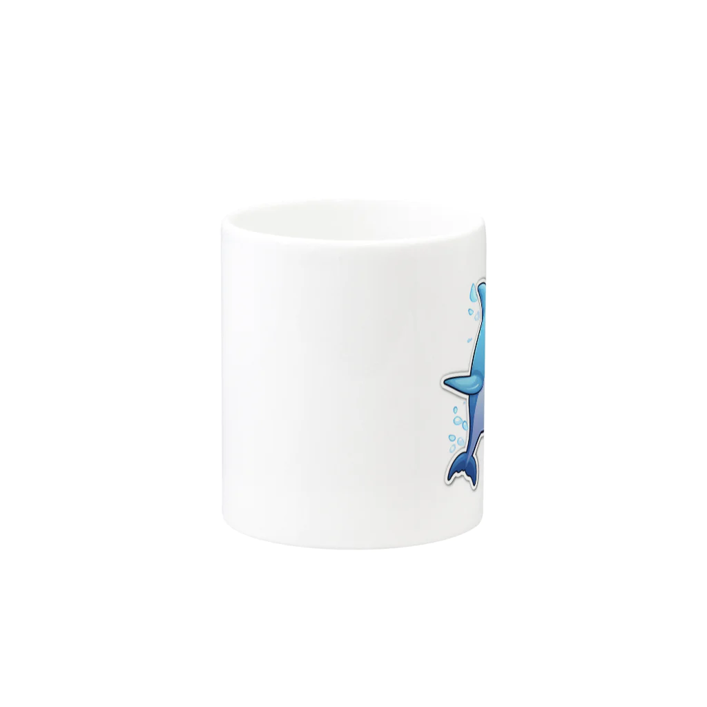 ワクワクセレブレイトのイルカくん Mug :other side of the handle