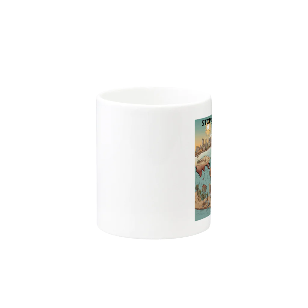 akarityanのstop　地球温暖化 Mug :other side of the handle