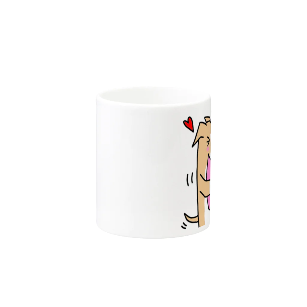 Cute mascot dogsのItalian Greyhound with Heart Mug :other side of the handle