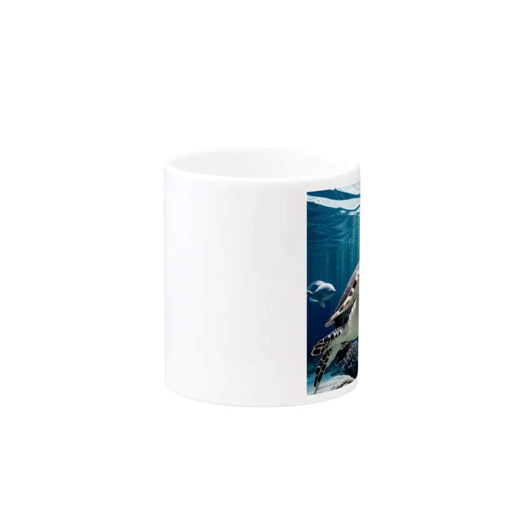 人魚の夢のペンガメ Mug :other side of the handle