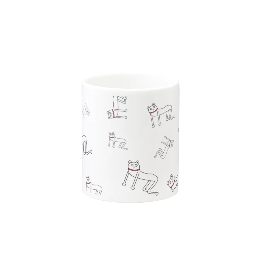 すこーし売るクマのおじさんいぬマグカップ Mug :other side of the handle