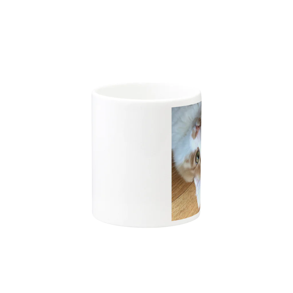 にこにこBLUEの猫の にこくん Mug :other side of the handle