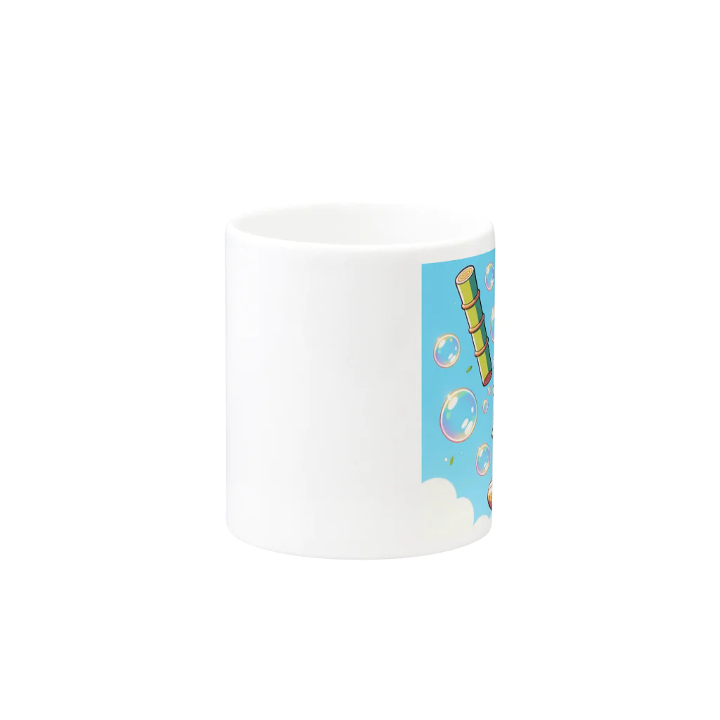 ぷにぷにのシャボン玉パンダくん Mug :other side of the handle