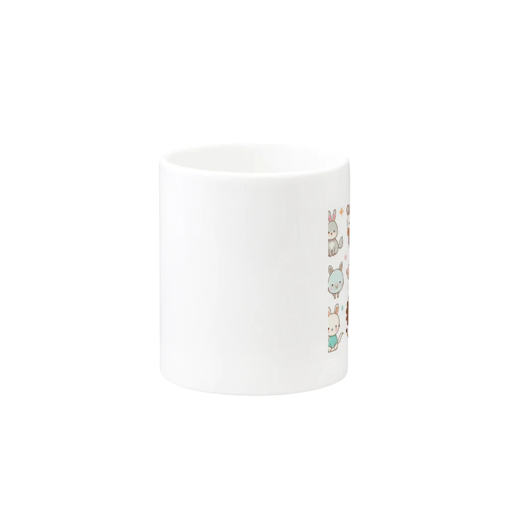 ほんわかショップのアニマル Mug :other side of the handle