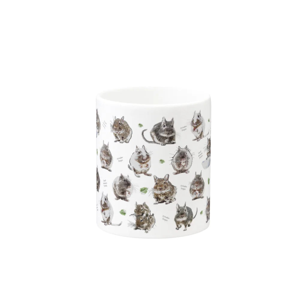 Small Animals Family Apparel Storeのデグーマグカップ WH Mug :other side of the handle