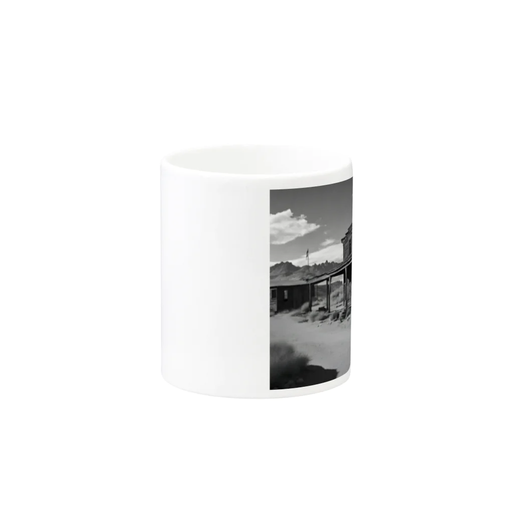 崖っぷちのポニョの"Nostalgia Ville：さびれた町の魅力を感じるグッズ" Mug :other side of the handle