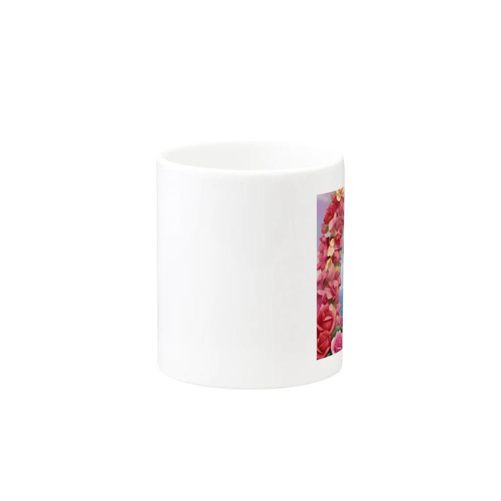 チワワ愛好家ショップの王室の秘密とチワワと薔薇 Mug :other side of the handle