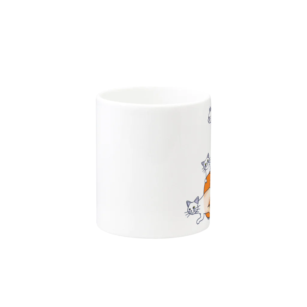 wakutaのジャックオーランタンと猫(背景透過ver.) #toneko Mug :other side of the handle