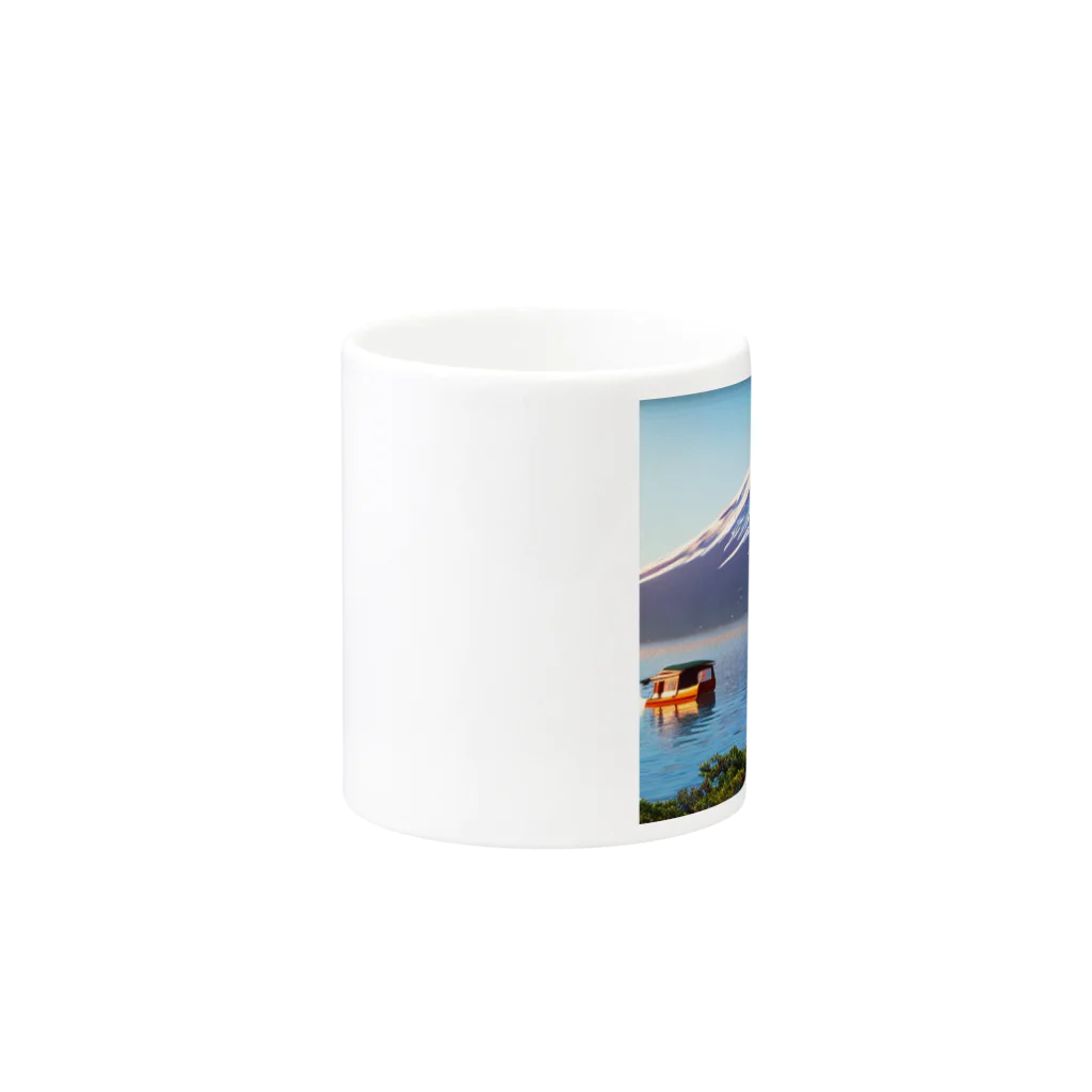 Tuki7の富士山と湖 Mug :other side of the handle