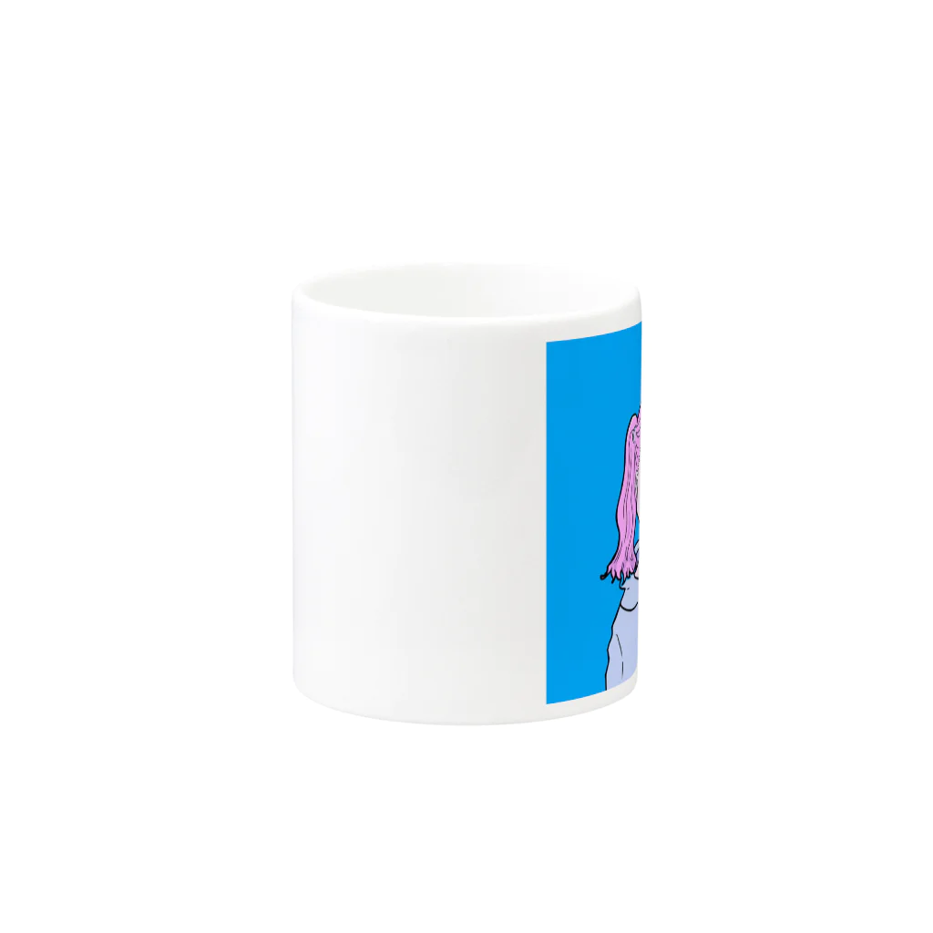 domyak.comのふうせんがーる Mug :other side of the handle