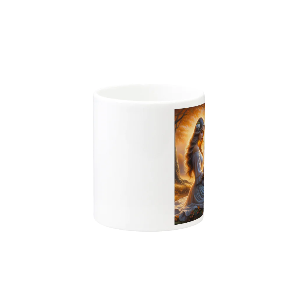 DeenaDeeのGolden Hour Embrace  夕暮れの抱擁 Mug :other side of the handle