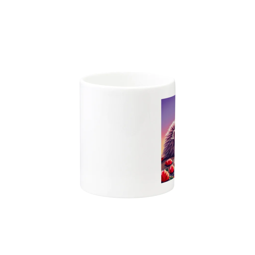 koba777のドット絵ハリネズミ Mug :other side of the handle