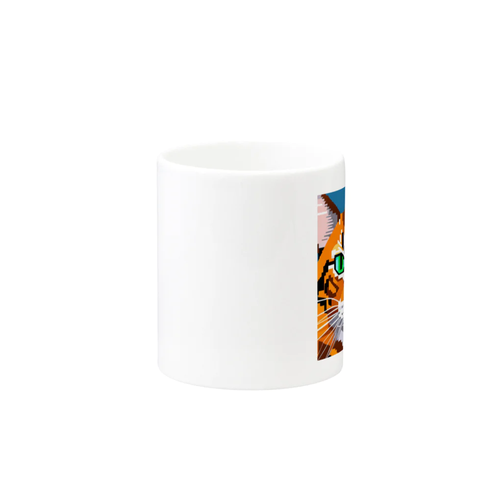 koba777のドット絵ベンガルキャット Mug :other side of the handle