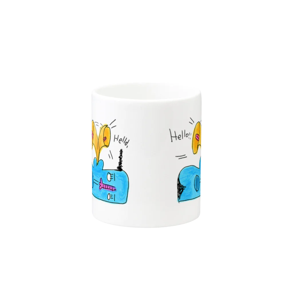 tunのハロー・イヤ・ハロー Mug :other side of the handle