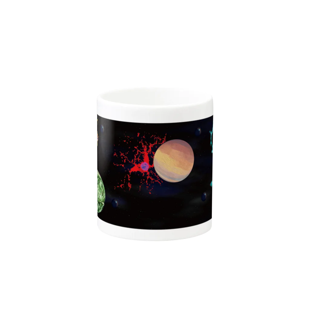 PaZoomの#細胞シリーズ_細胞たち、宇宙で待ち合わせ Mug :other side of the handle