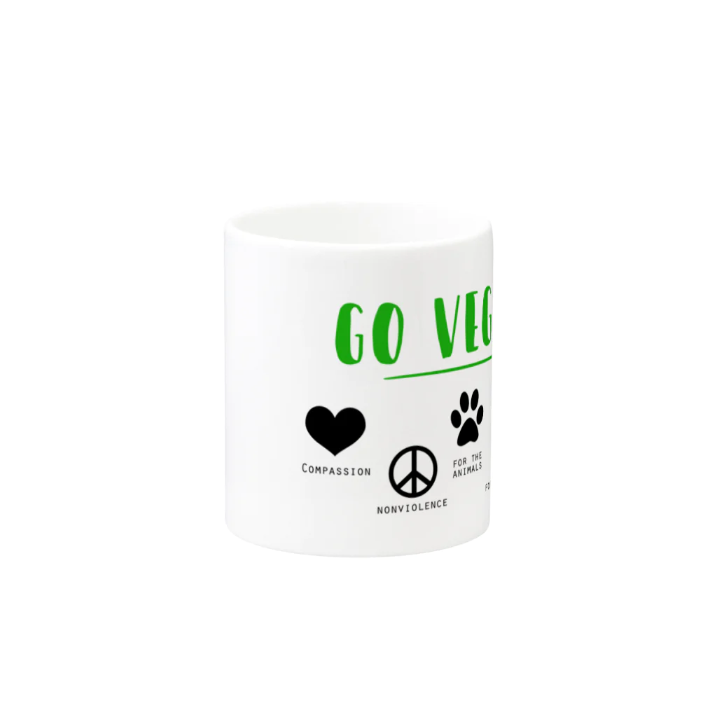 GO VEGANのGO VEGAN - マグカップ A Mug :other side of the handle