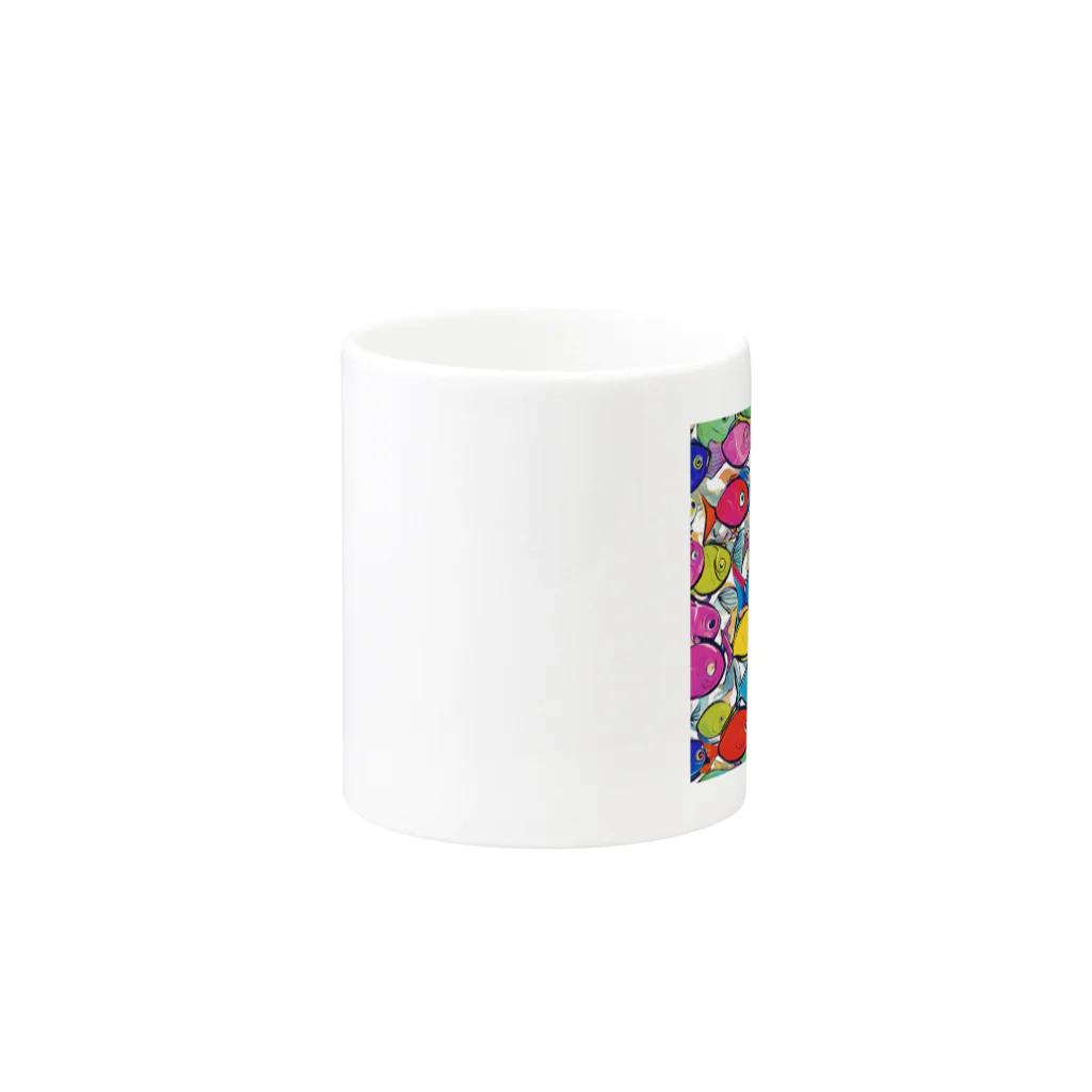 D-JOYのcolorful "sakana" Mug :other side of the handle