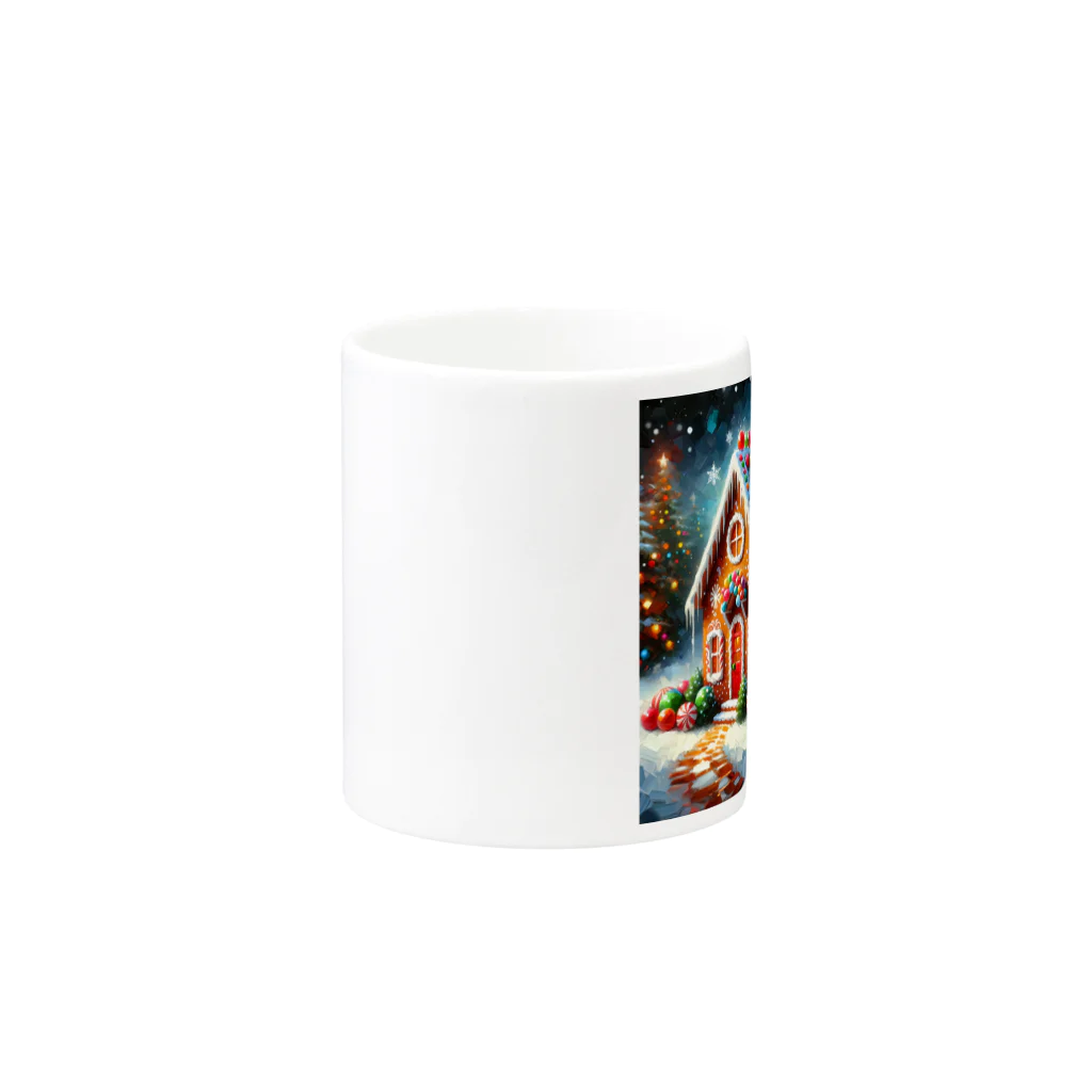 Chee & MarkusのChristmas Candy House Mug :other side of the handle