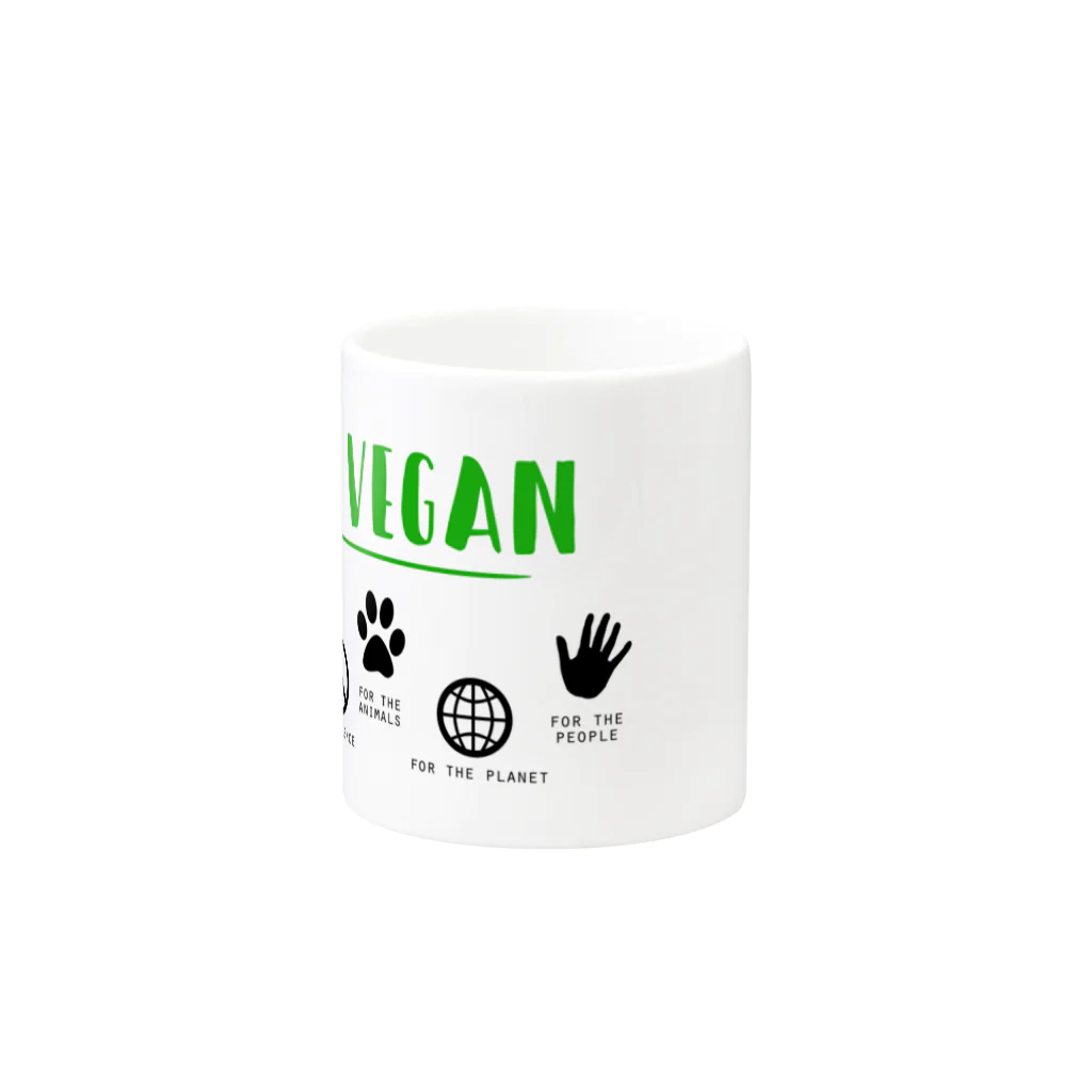 GO VEGANのGO VEGAN - マグカップ B Mug :other side of the handle