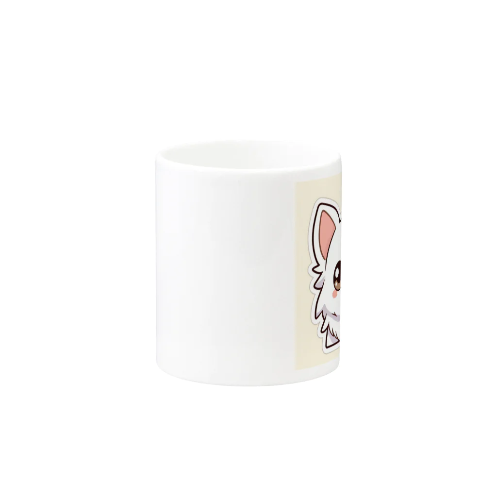 可愛いチワワグッズショップのホワイトチワワちゃん Mug :other side of the handle