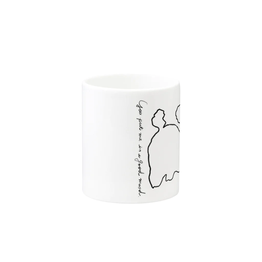 Sonon Buttonのいぬいぬ シロ Mug :other side of the handle