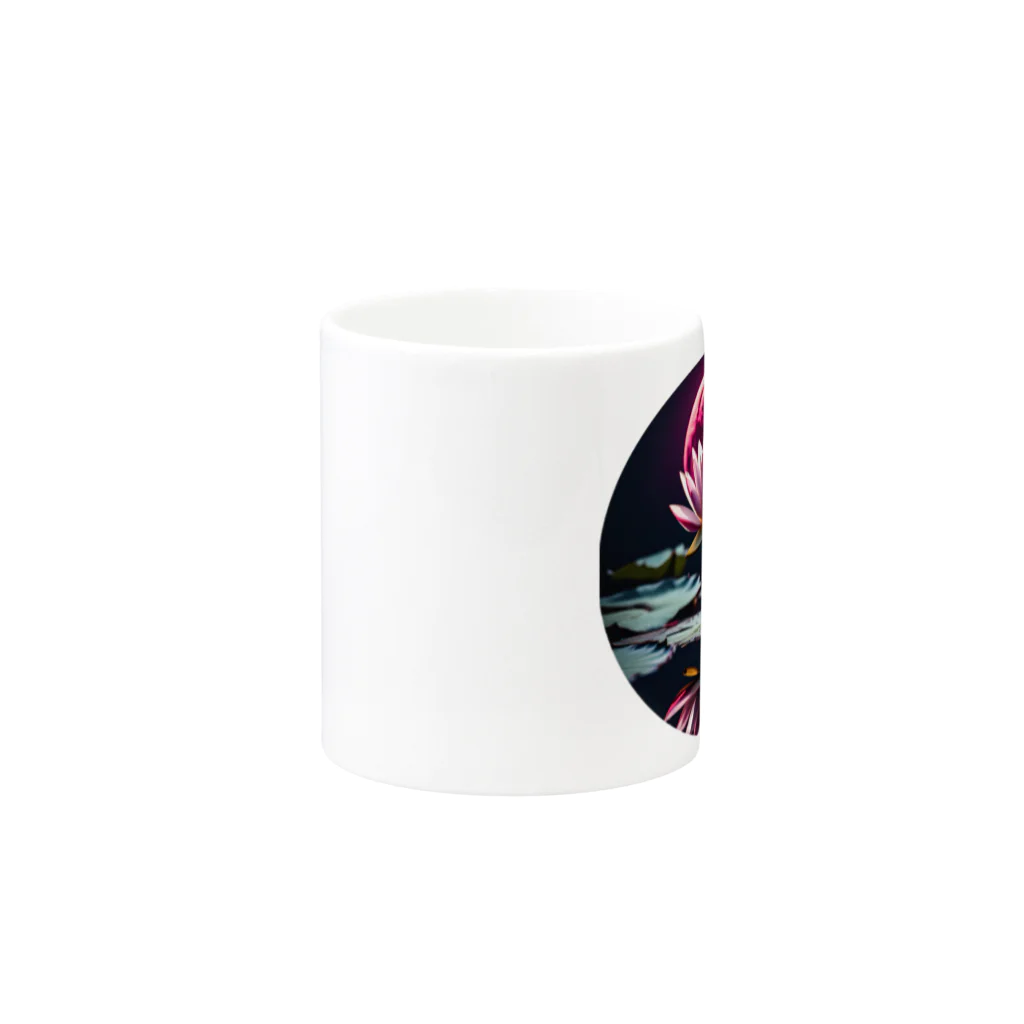 RetrowaveFlowerのRetrowaveFlower-睡蓮- Mug :other side of the handle