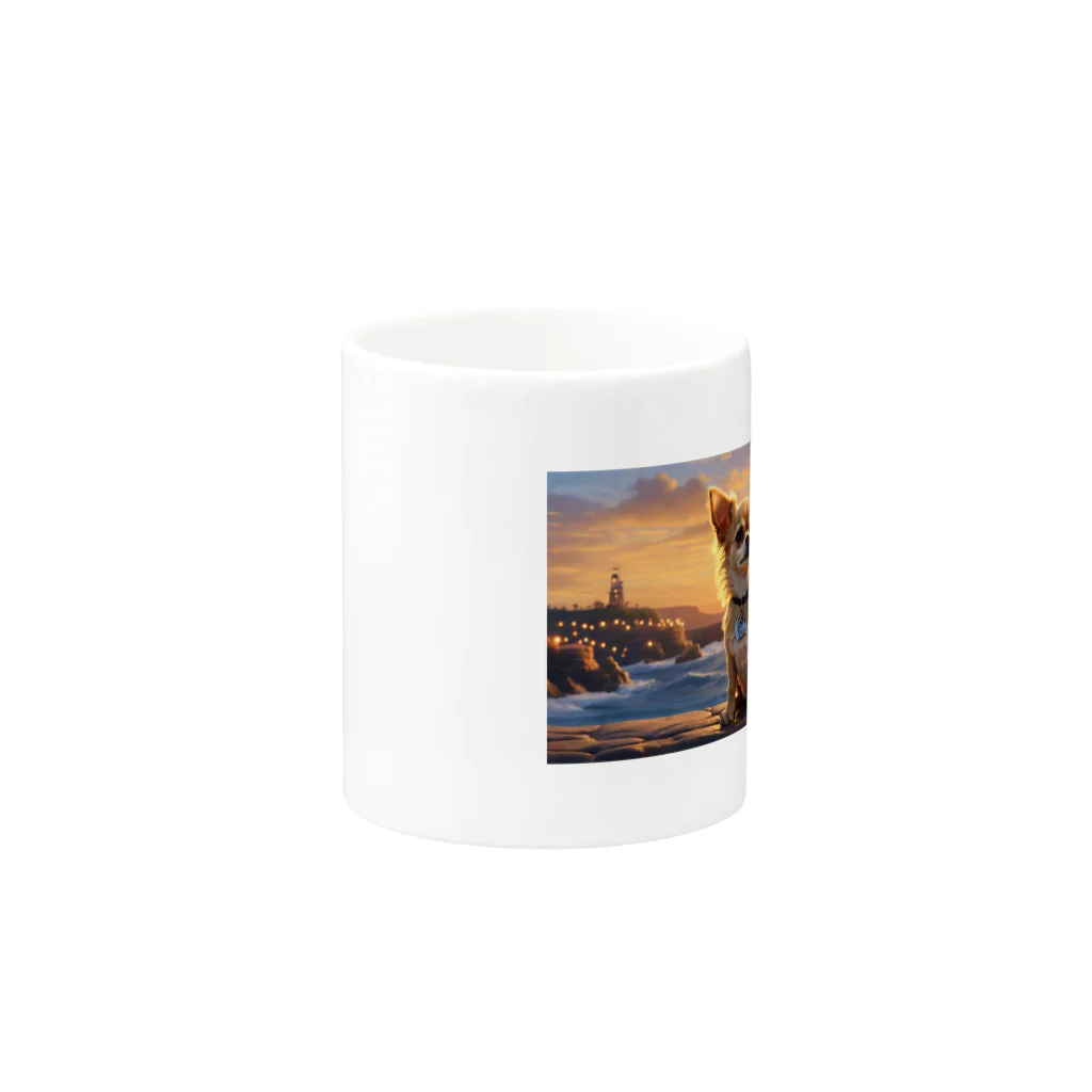 Welina_S-Artのサンセットチワワ Mug :other side of the handle