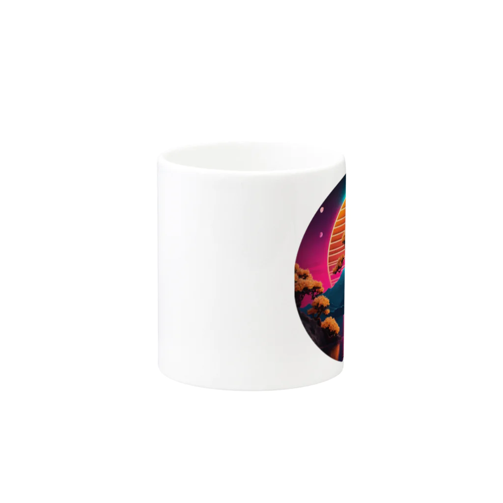 RetrowaveFlowerのRetrowaveFlower-金木犀- Mug :other side of the handle